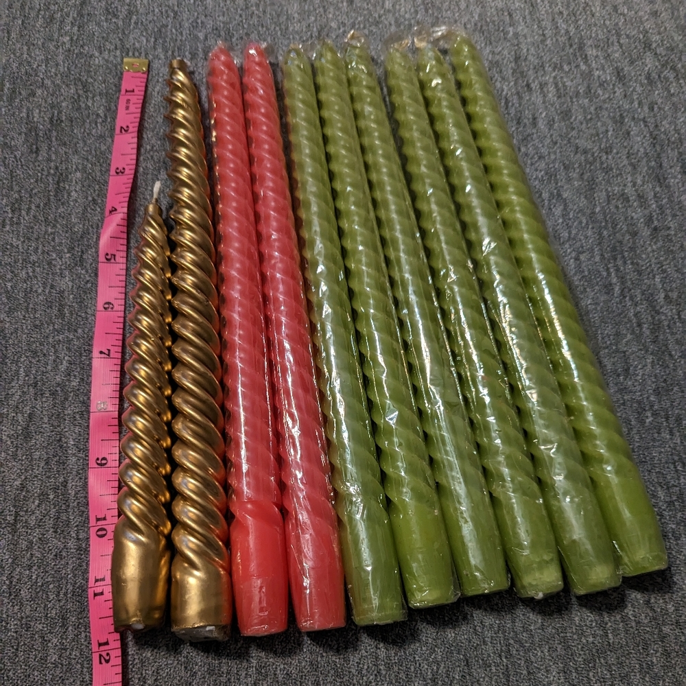 10 swirl vintage candles